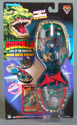 Gojira, King Ghidorah (Micro Battle Playset), Gojira Vs. King Ghidorah, Trendmasters, Action/Dolls