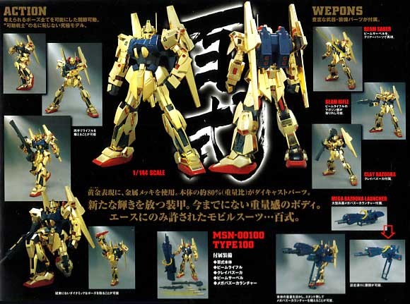 MSN-00100 Hyaku Shiki, Kidou Senshi Z Gundam, Bandai, Action/Dolls