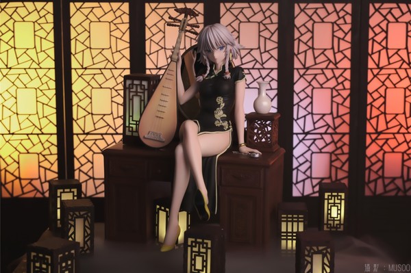 Izayoi Sakuya (China Black), Touhou Project, Epic Works, Pre-Painted, 1/7
