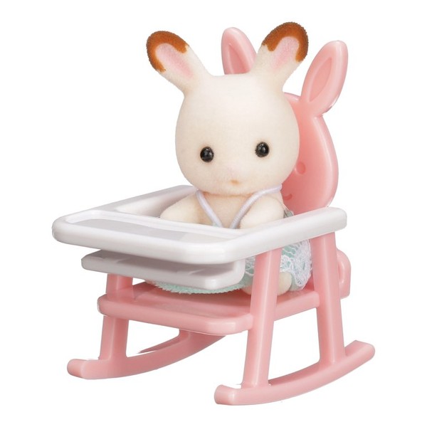 Mini Bunny Carry Case Bunny On Highchair Set, Sylvanian Families, Epoch, Action/Dolls
