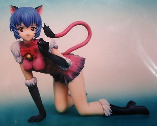 Ayanami Rei (Nekomimi), Shin Seiki Evangelion: Ayanami Ikusei Keikaku, Musashiya, Red Tail Cat, Garage Kit, 1/6