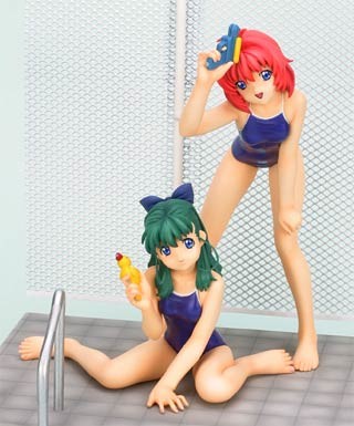 Miyafuji Miina, Onodera Karen (Swimsuit), Onegai Twins, New Line, Garage Kit, 1/8