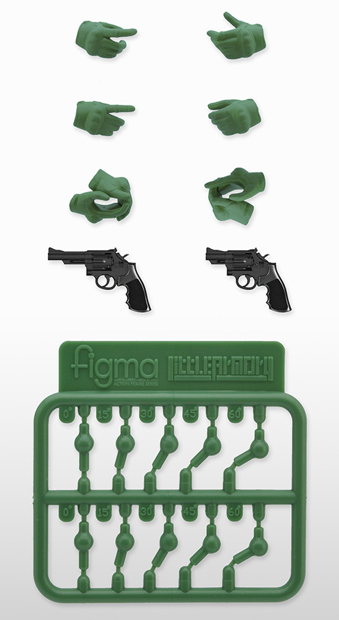 Figma Tactical Glove 2 Revolver Set (Green), Tomytec, Accessories, 4543736318712