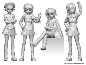Matsumoto Riko, Nogami Takeko, Sugiyama Kiyomi, Suzuki Takako (Panzer Jacket), Girls Und Panzer, Platz, Garage Kit, 1/35