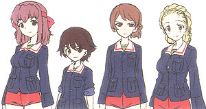 Duck Team Figure Set, Girls Und Panzer, Fine Molds, Garage Kit, 1/35, 4536318411055