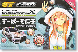 Sonico (Lancer Evolution X (Street )), SoniComi (Super Sonico), Aoshima, Model Kit, 1/24