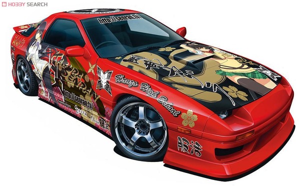 BN Sports FC3S RX-7, Senran Kagura, Aoshima, Model Kit, 1/24, 4905083007594