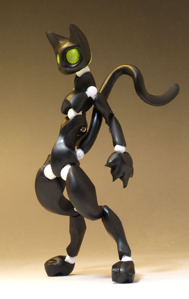 Cat (Black), Original, MegaSculpture, Garage Kit
