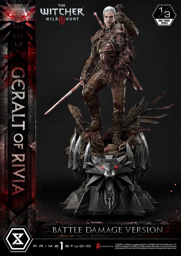 Geralt (Battle Damage), The Witcher 3: Wild Hunt, Prime 1 Studio, Pre-Painted, 1/3, 4580708043463