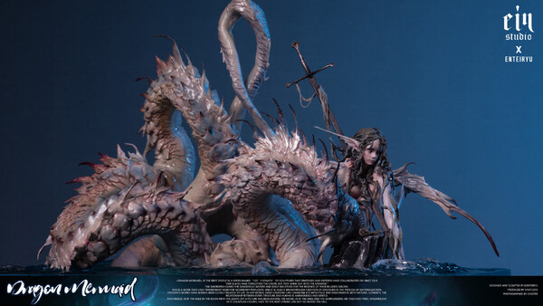 Dragon Mermaid, Original, Ein Studio, Pre-Painted