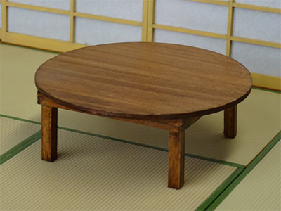 Hinoki Cypress Round Chabu-table, Cobaanii Mokei, Model Kit, 4560434938158