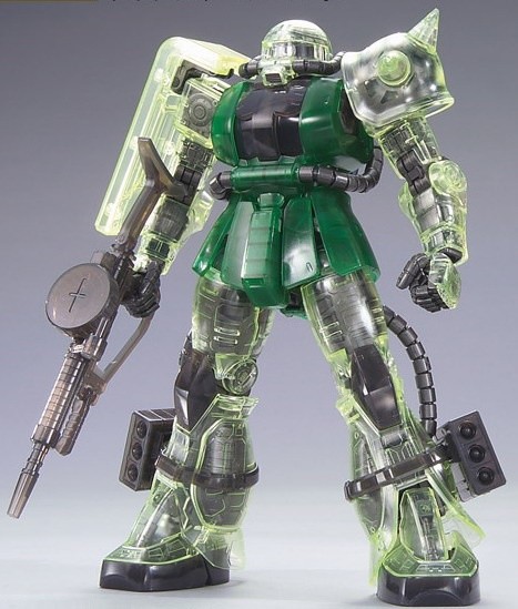 MS-06J Zaku II Ground Type (Clear Color), Kidou Senshi Gundam, Bandai, Model Kit, 1/100