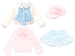 Fanny Fanny Sailor Stadium Jumper & Pastel Casual Set (Saxe x Pink), Azone, Accessories, 1/12, 4573199927855