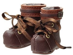 Lil' Fairy -Side Buckle Ribbon Boots- (Light Brown x Brown), Azone, Accessories, 1/12, 4573199926742