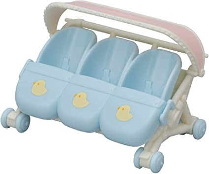 Triplets Stroller (Blue), Sylvanian Families, Epoch, Accessories, 4905040143549