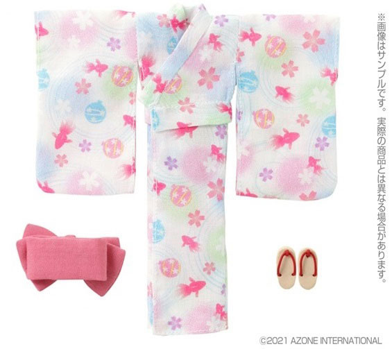 Yukata Set -Goldfish And Water Balloons- (Moonlight White), Azone, Accessories, 1/12, 4573199924465