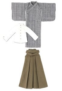 Boy Shosei Set (Black Stripe x Khaki), Azone, Accessories, 1/12, 4573199831237