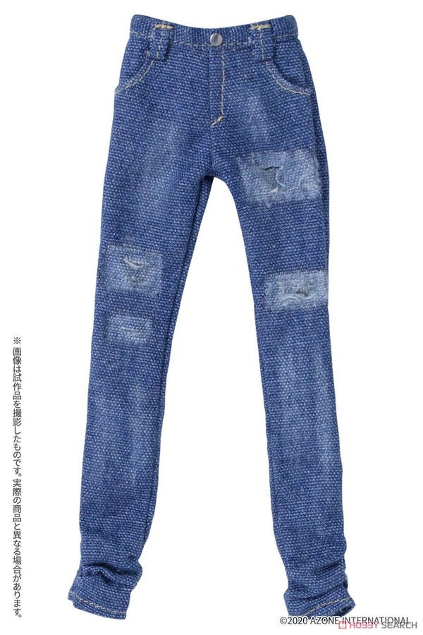 Boys Damage Skinny Denim Pants II (Indigo), Azone, Accessories, 1/6, 4573199837994