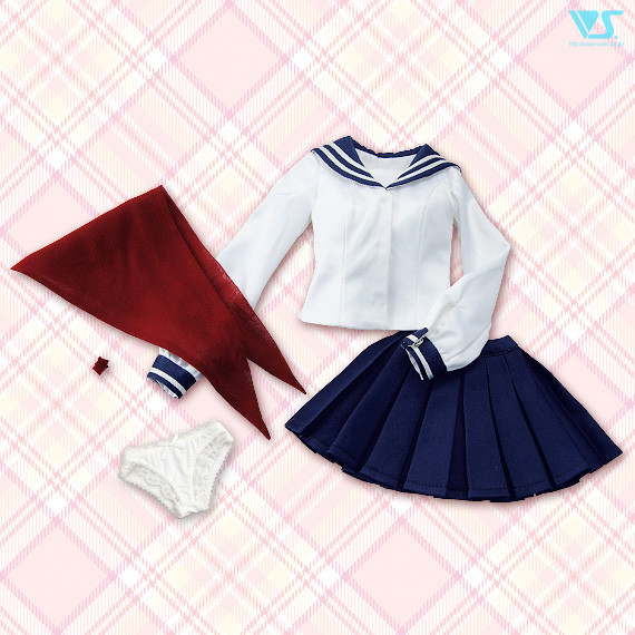 Sailor Fuku Set (Navy, SS/S mune), Volks, Accessories, 1/3
