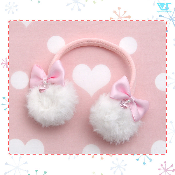 Ribbon Tsuki Earmuffs (Peach), Volks, Accessories, 1/3, 4518992422862