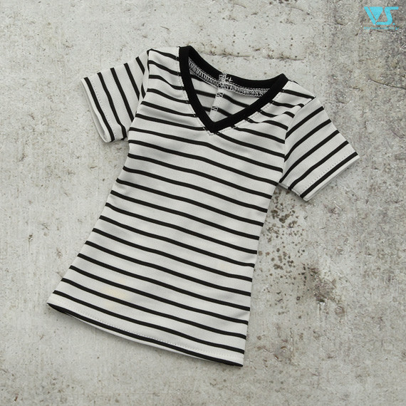 SD17B V-Neck T-Shirt (Border, Shiro), Volks, Accessories, 1/3, 4518992420813