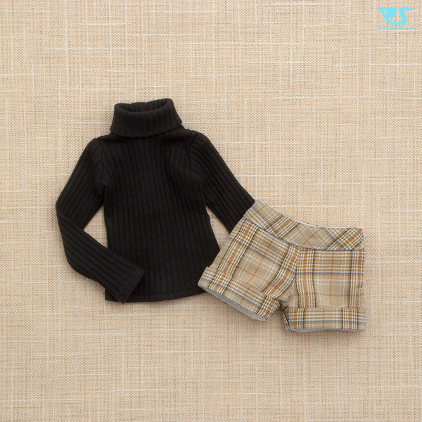 Black Turtleneck & Check Pants Set (Mini), Volks, Accessories, 1/3, 4518992427072