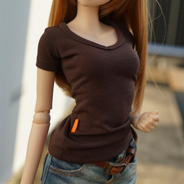 Ballerina V-Neck T-Shirt (dark brown), Culture Japan, Accessories, 1/3