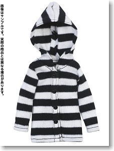 Long Cardigan (Black x White Border), Azone, Accessories, 1/6, 4571117003056