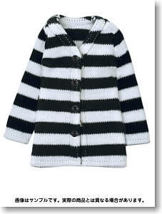 Long Cardigan (Black x White Border), Azone, Accessories, 1/6, 4571117003124