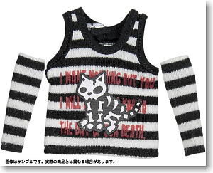 Border Scull Cat Tank (White x Black), Azone, Accessories, 1/6, 4571117005982