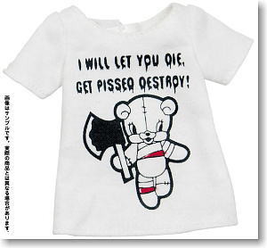 Destroy Bear Long T-shirt (White), Azone, Accessories, 1/6, 4571117006040