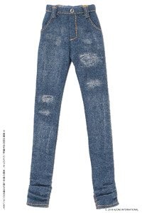 Boys Damage Skinny Denim Pants (Indigo), Azone, Accessories, 1/6, 4560120206967