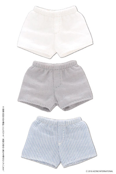 Trunks Set (White/Gray/Blue Stripes), Azone, Accessories, 1/12, 4560120206905