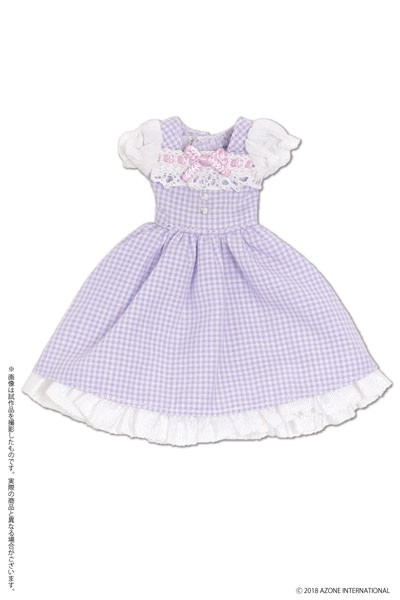 Sweet Gingham One-piece (Lavender Checks), Azone, Accessories, 1/12, 4560120206462