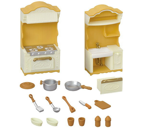 Kitchen Stove, Sink Set, Sylvanian Families, Epoch, Accessories, 4905040296405