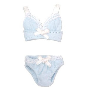 Ribbon Brassiere & Shorts Set (Light Blue), Azone, Accessories, 1/12, 4582119988197