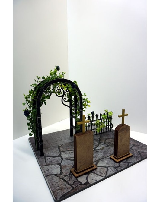 Photo Background (Black Rose Graveyard), Country Wood Garden, Good Smile Company, Accessories, 1/10, 4571415753998