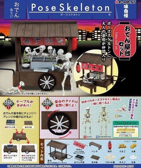 Pose Skeleton Oden Stall Set, Re-Ment, Accessories, 4521121301266