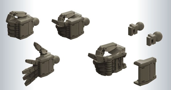 MS Hand 01 (Federation Type, Mechanic Color), Bandai, Accessories, 1/144, 4549660111573