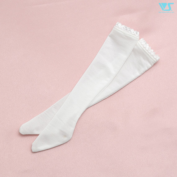 Thigh-High Socks (White, Ruffle Hem), Volks, Accessories, 4518992411378