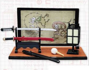 Japanese Sword Set, Re-Ment, Accessories, 1/18, 4521121301228