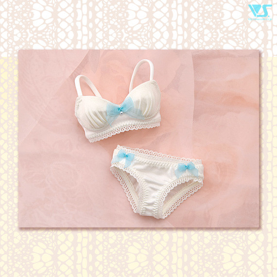 Ribbon Bra & Panties Set (White / Blue Ribbon) (Blue), Volks, Accessories, 1/3, 4518992410449