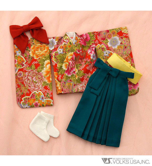 Chibi Taisho Modern Hakama Set (Red Peony), Volks, Accessories, 1/6, 4518992409559