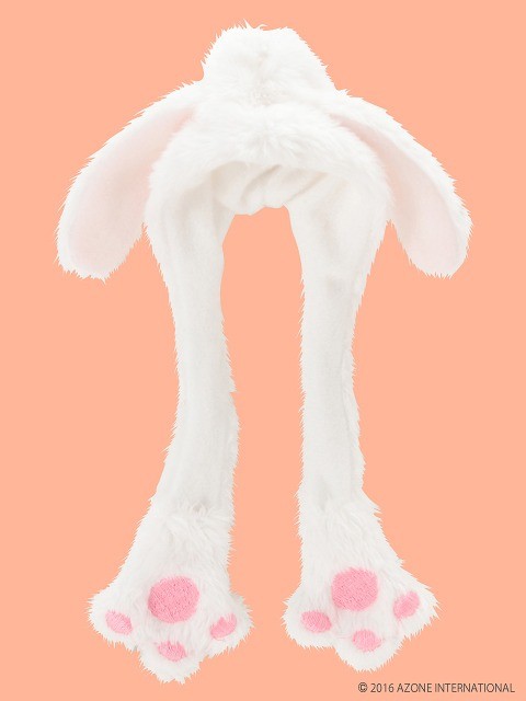 Lop-eared Rabbit Hood Muffler (White), Azone, Accessories, 1/6, 4582119983345