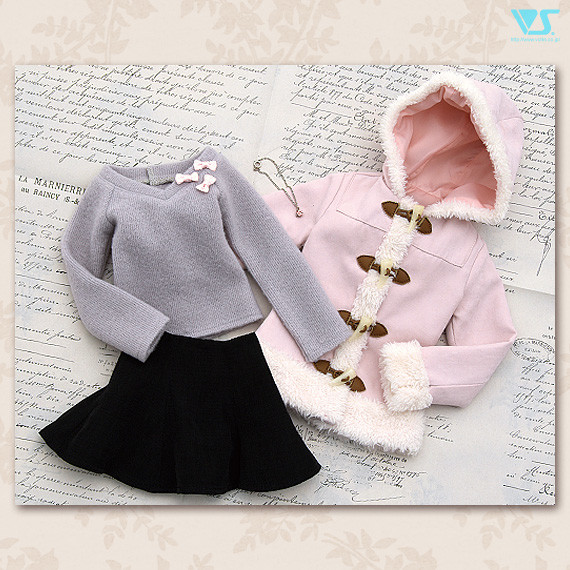 Powder Pink Coat Set, Volks, Accessories, 1/3