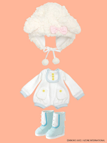 MofuMofu Hitsuji-san Set (White x Light Blue), Azone, Accessories, 4582119980528