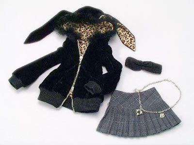 Bunny Ear Velour Parka Set, Volks, Accessories, 1/3