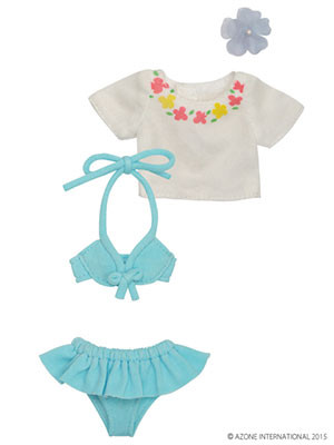 Tropical Flower Bikini Set (Light Blue), Azone, Accessories, 1/6, 4582119980399