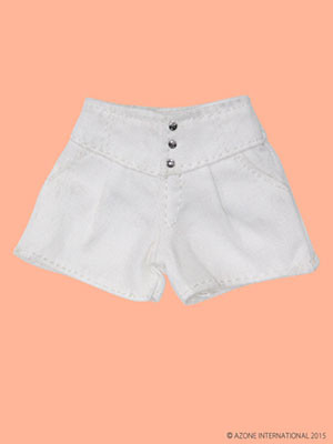 3 Buttoned Culottes (White), Azone, Accessories, 1/6, 4582119980382