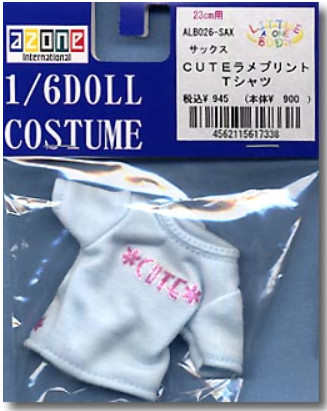 CUTE Lame Print T-shirt (Light blue), Azone, Accessories, 1/6